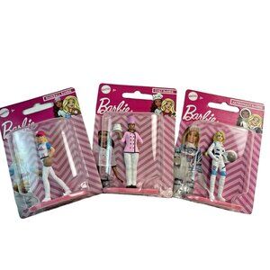 3 Pc Mattel Barbie Figurines u Astronaut Barbie Baseball Barbie Chef Barbie NEW